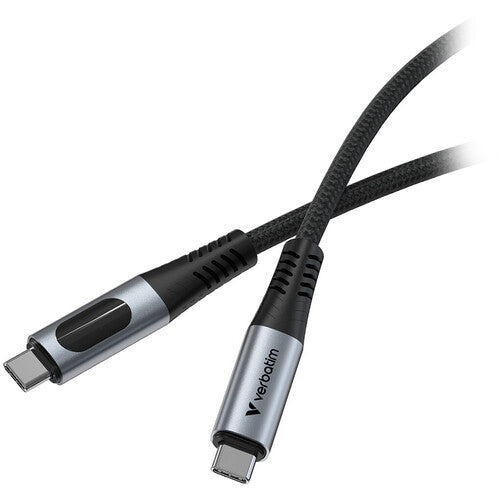 Verbatim Cable USB4 240W con Display LED 1.2 m 40 Gb/s Power Delivery