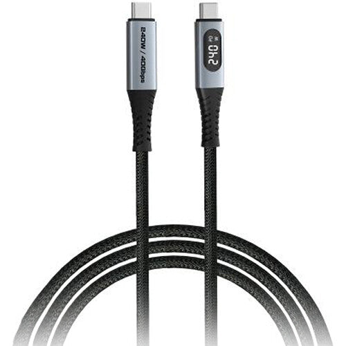 Verbatim Cable USB4 240W con Display LED 1.2 m 40 Gb/s Power Delivery