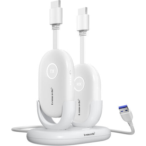 Lemorele G500 Sistema de Transmisión HDMI Inalámbrico con Batería 4 Horas y Base de Carga