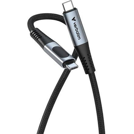 Verbatim USB-C 2.0 Cable de carga 100W con pantalla LED 1.2 m reforzado