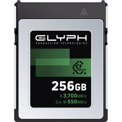 Glyph Technologies 256GB Capture+ CFexpress 4.0 Tarjeta de Memoria 3700 MB/s Lectura 850 MB/s Escritura