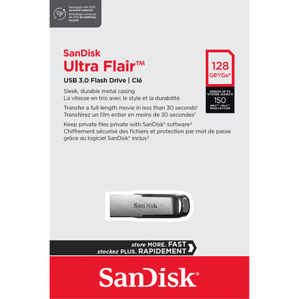 SanDisk 128GB Ultra Flair Unidad Flash USB-A 3.2 Gen 1 150 MB/s