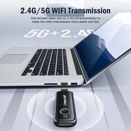 Lemorele G57 Sistema de Transmisión HDMI Inalámbrico 1080p 60fps 50m con Cable USB-C
