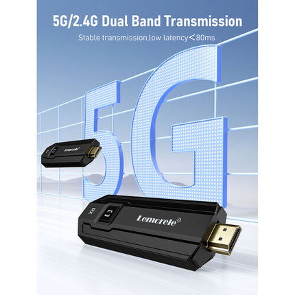 Lemorele P20 Sistema Inalámbrico HDMI 1080p60 50m con Transmisor y Receptor