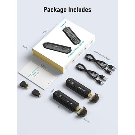 Lemorele P20 Sistema Inalámbrico HDMI 1080p60 50m con Transmisor y Receptor