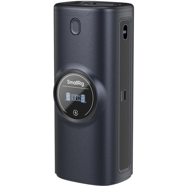 SmallRig Cargador de Banco de Energía para Baterías Canon LP-E6P 13600mAh 2 Bahías con Pantalla