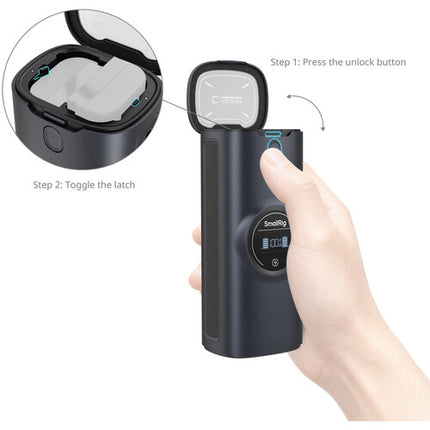 SmallRig Cargador de Banco de Energía para Baterías Canon LP-E6P 13600mAh 2 Bahías con Pantalla