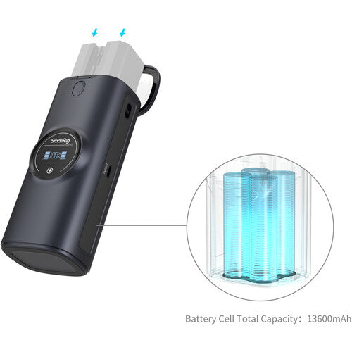 SmallRig NP-FZ100 Cargador Power Bank 2 Bahías 13600mAh USB-C