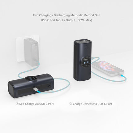 SmallRig NP-FZ100 Cargador Power Bank 2 Bahías 13600mAh USB-C