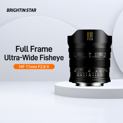 Brightin Star 11mm f/2.8 II objetivo ojo de pez para Sony E negro f/2.8-f/16 enfoque manual distancia mínima 6.7"