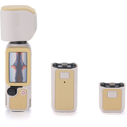 Tilta Funda Silicona Protección Power Kit para DJI Osmo Pocket 4 Beige Arena Kit 5 piezas Antirrayas Agarre Antideslizante