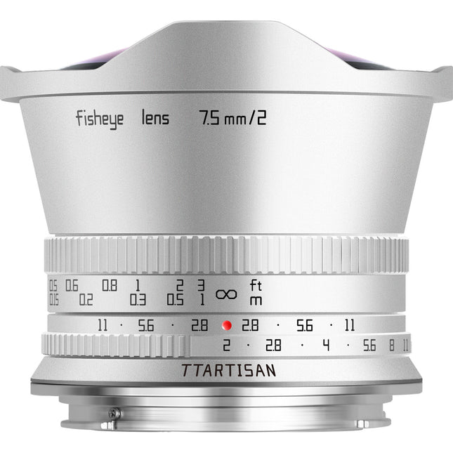 TTArtisan 7.5mm f2 Lente Ojo de Pez para Canon RF Apertura f2 y Distancia Mínima 12.4 cm