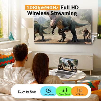 Lemorele P400 Sistema de Transmisión HDMI USB-C Inalámbrico 1080p Bajo Retardo 50ms