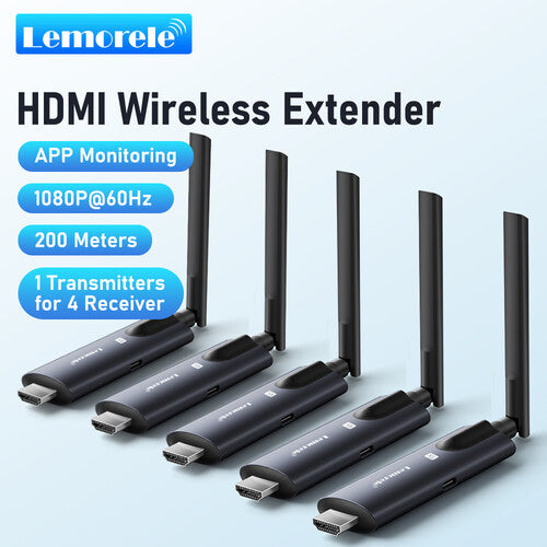 Lemorele R1000 Sistema de Transmisión HDMI Inalámbrico 656 pies 1080p60