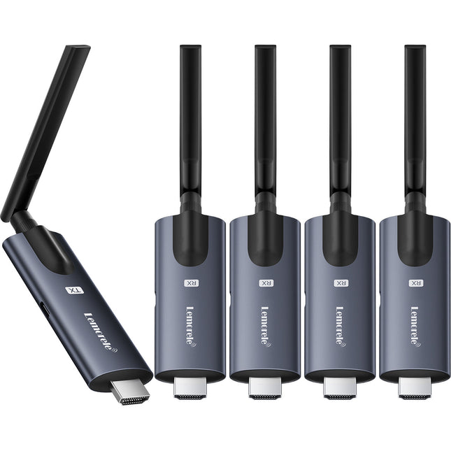 Lemorele R1040 Sistema Inalámbrico HDMI Video 1 TX 4 RX 1080p60 Alcance 200m
