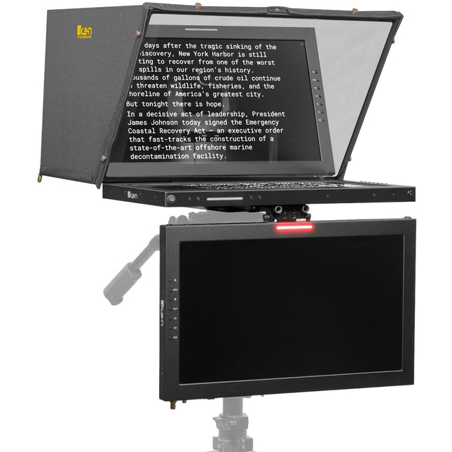 ikan Aura Professional 21" teleprompter PTZ con monitores 1920x1080 1000 cd/m² y vidrio 65/35