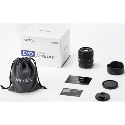 Viltrox 55mm f1.8 EVO Lente para Nikon Z Full Frame F1.8-16 Distancia 16.9"