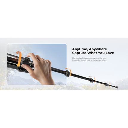 K&F Concept A305A3 Trípode de Aluminio con Cabezal Bola BH-40 carga 10kg altura 49-187 cm y soporte 2 en 1 para móvil y tablet