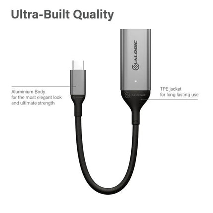 ALOGIC Ultra Adaptador USB-C a DisplayPort 4K 60 Hz 15 cm