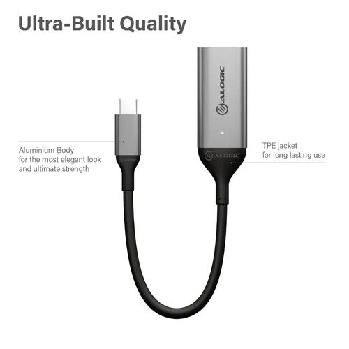 ALOGIC Ultra Adaptador USB-C a DisplayPort 4K 60 Hz 15 cm