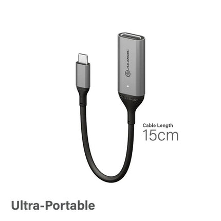 ALOGIC Ultra Adaptador USB-C a DisplayPort 4K 60 Hz 15 cm