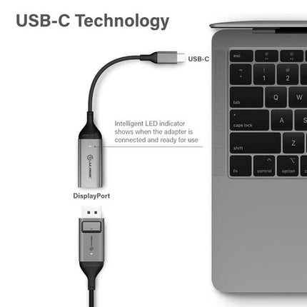 ALOGIC Ultra Adaptador USB-C a DisplayPort 4K 60 Hz 15 cm