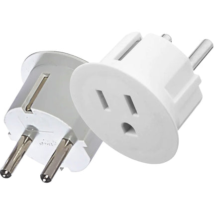OREI Adaptador de Enchufe USA a Tipo E/F 2 Pack con Tierra