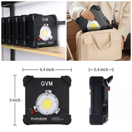GVM F300B AIO Monolight LED Bicolor 12300 Lux 2700-6800K Con Bolsa