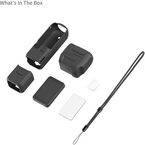 SmallRig Funda de Silicona para Cámara DJI Osmo Pocket 4 con Protector de Pantalla y Correa de Muñeca