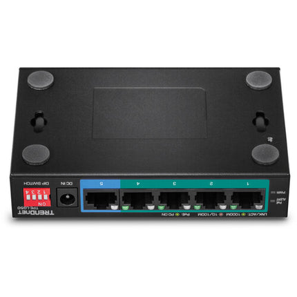 TRENDnet TPE-LG50 Switch de Red Gigabit 5 Puertos 4 PoE+ 32W 10Gbps