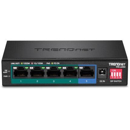 TRENDnet TPE-LG50 Switch de Red Gigabit 5 Puertos 4 PoE+ 32W 10Gbps