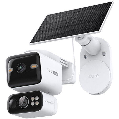 TP-Link Tapo C645D Cámara de Seguridad Exterior Dual 2K con Visión Nocturna y Panel Solar Kit