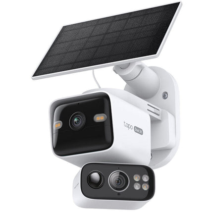 TP-Link Tapo C645D Cámara de Seguridad Exterior Dual 2K con Visión Nocturna y Panel Solar Kit