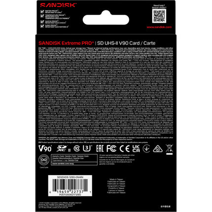 SanDisk 128GB Extreme PRO Tarjeta de Memoria SDXC UHS-II 310MB/s Lectura 304MB/s Escritura
