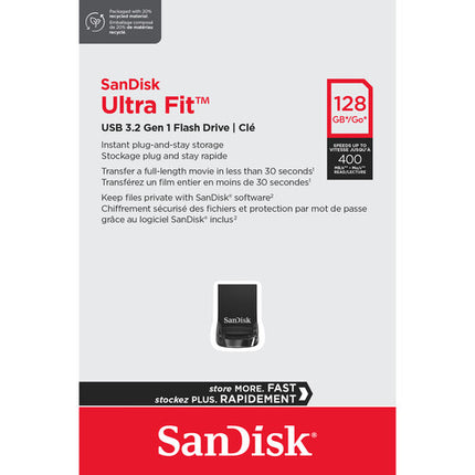 SanDisk Ultra Fit USB-A 3.2 Gen 1 Memoria Flash 128GB 400MB/s