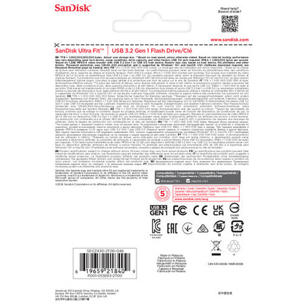 SanDisk 2TB Ultra Fit Memoria USB-A 3.2 Gen 1 400 MB/s Velocidad