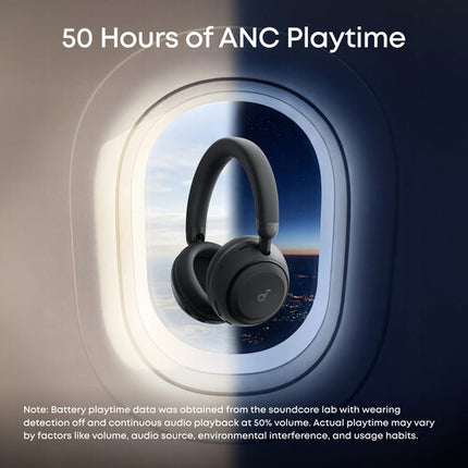 Soundcore by Anker Space 2 Auriculares Inalámbricos Over-Ear con Cancelación Activa de Ruido 70 Horas Batería