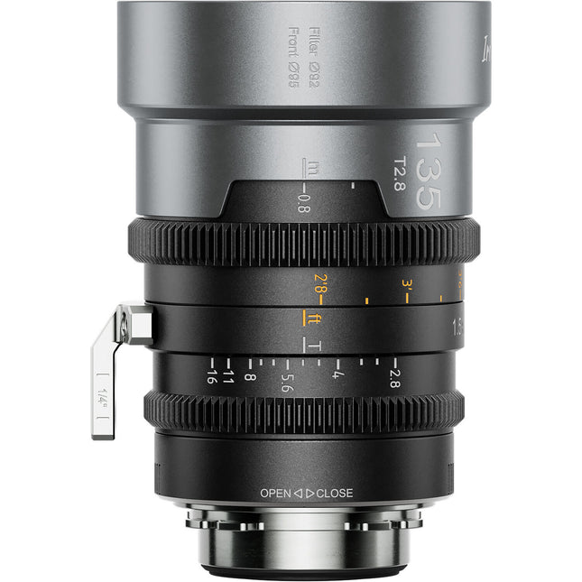 Sirui IronStar 135mm T2.8 Anamórfico 1.5x Lente Full Frame con Enfoque 270° y Montura Intercambiable