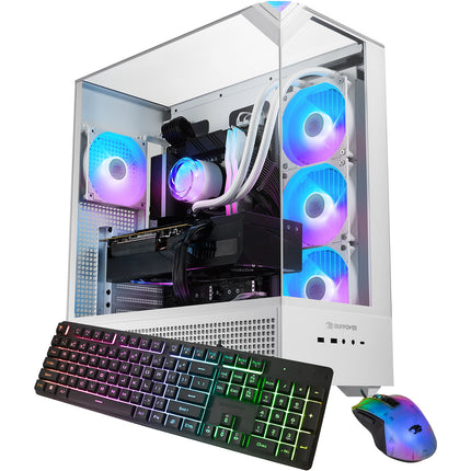 iBUYPOWER Element PC de Juego Blanco Ryzen 7 32GB RAM 2TB SSD
