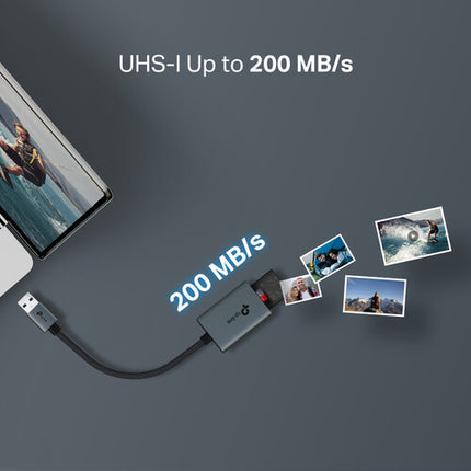 TP-Link UA430 Lector de tarjetas SD y microSD 2TB 200MB/s USB-A 3.2 Gen 1