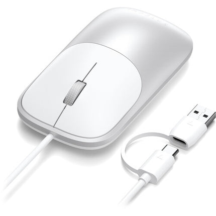 Satechi Slim LX Ratón USB-C Cable 1.2 m Aluminio Plateado