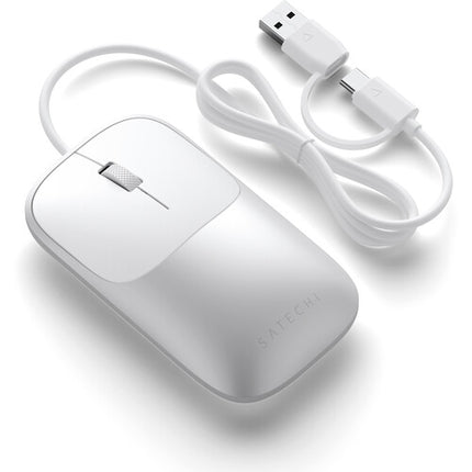 Satechi Slim LX Ratón USB-C Cable 1.2 m Aluminio Plateado