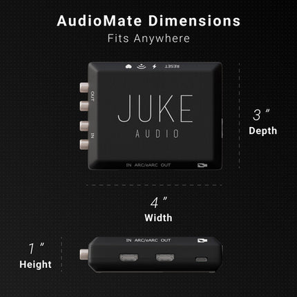 JUKE AUDIO AudioMate Transmisor Receptor con HDMI RCA para Amplificadores