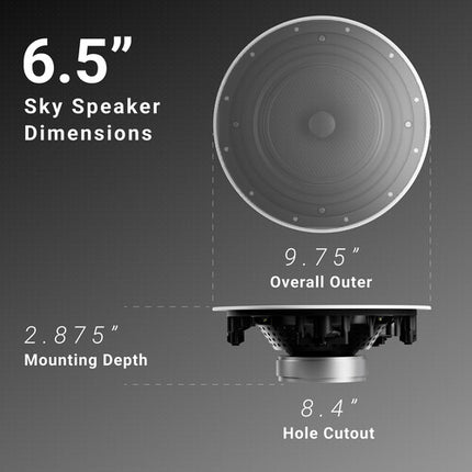 JUKE AUDIO Sky Altavoces Empotrables de Techo 6.5" 50W RMS Par