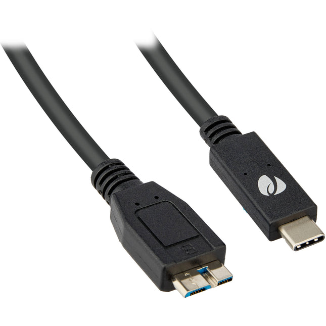 Pearstone Cable USB-C 3.2 Gen 2 a Micro-B 10 Gb/s 3A 30 cm