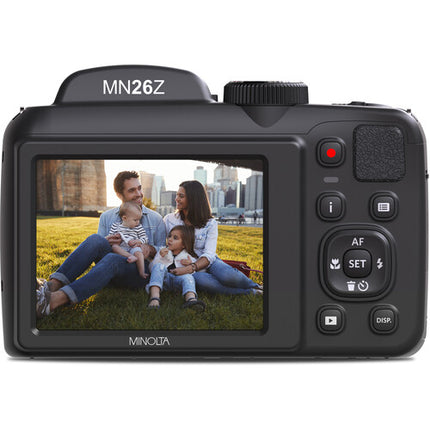 Minolta MN26Z Cámara Digital Negra 20MP Zoom Óptico 26x SD 32GB