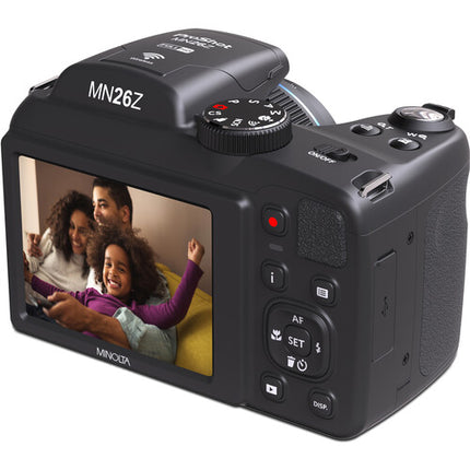Minolta MN26Z Cámara Digital Negra 20MP Zoom Óptico 26x SD 32GB