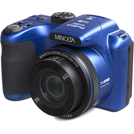 Minolta MN26Z Cámara Digital Azul 20MP Zoom Óptico 26x 32GB