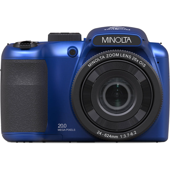 Minolta MN26Z Cámara Digital Azul 20MP Zoom Óptico 26x 32GB