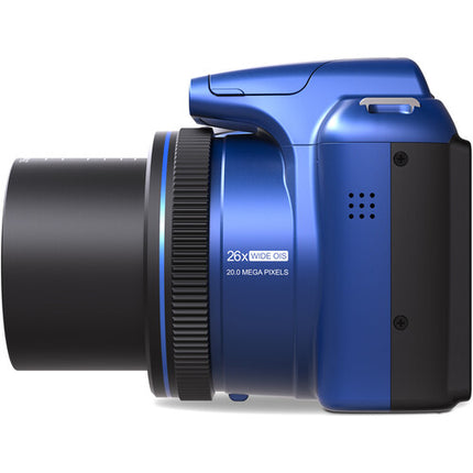 Minolta MN26Z Cámara Digital Azul 20MP Zoom Óptico 26x 32GB